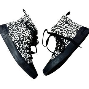 Levi’s Black & White Animal Print High Top Sneakers